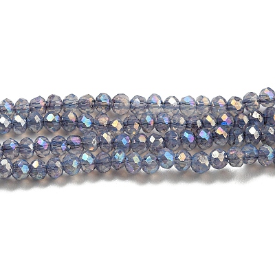 Transparent Baking Paint Glass Beads Strands DGLA-F002-02A-01-1