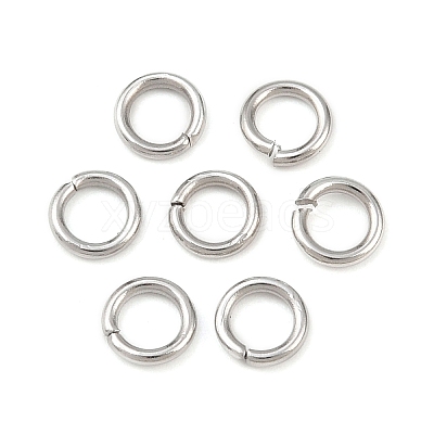 Tarnish Resistant 304 Stainless Steel Open Jump Rings STAS-J013-5x0.9mm-01-1