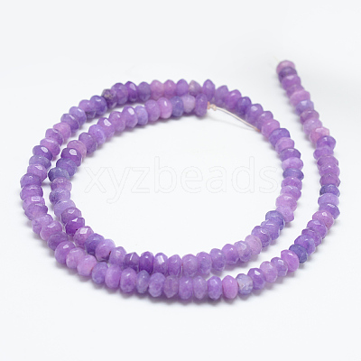 Natural White Jade Bead Strands G-R409-3x5-05-1