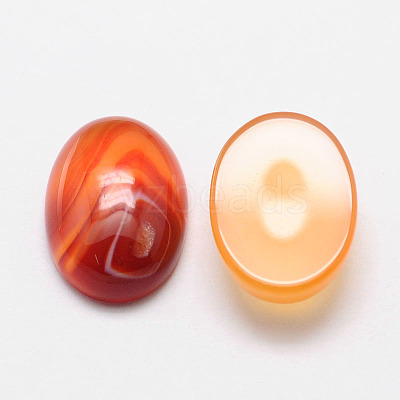 Oval Natural Carnelian Cabochons X-G-K020-18x13mm-05-1