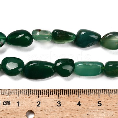 Natural Green Onyx Agate(Dyed & Heated) Beads Strands G-P568-C14-01-1