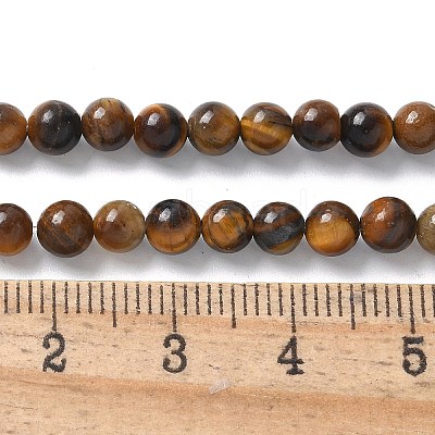 Round Tiger Eye Beads Strands Z0RQT011-AB-1