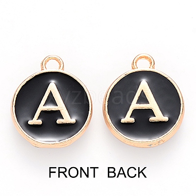 Golden Plated Enamel Alloy Charms ENAM-SZ0001-26B-A-1