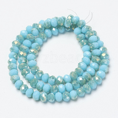 Electroplate Opaque Glass Beads Strands EGLA-A034-P2mm-H09-1
