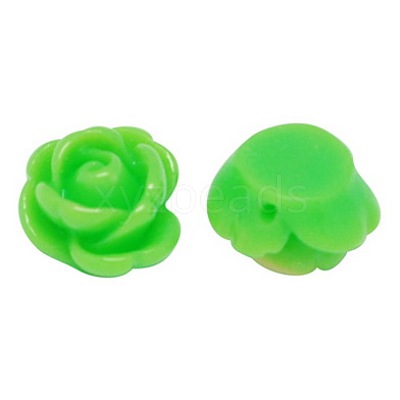 Opaque Rose Flower Resin Beads X-CRES-B1029-A24-1