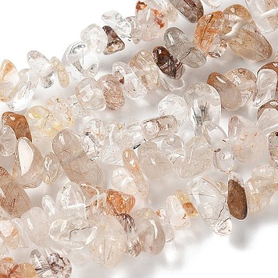 Natural Rutilated Quartz Beads Strands G-M205-96-1