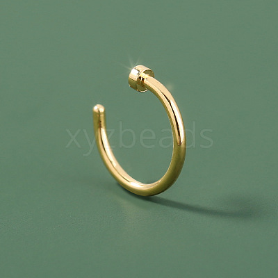 304 Stainless Steel Flat Round Cuff Hoop Nose Rings WG9BB1A-12-1