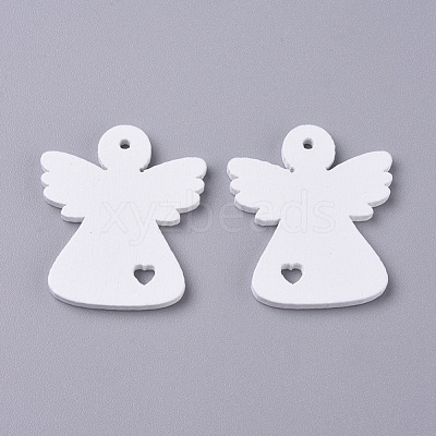 Natural Poplar Wood Pendants WOOD-D010-12B-1
