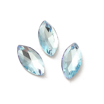 Glass Rhinestone Cabochons RGLA-P037-09B-D202-1