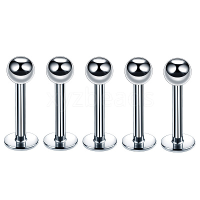 304 Stainless Steel Round Internally Threaded Labrets for Women Men WG9B6EB-02-1