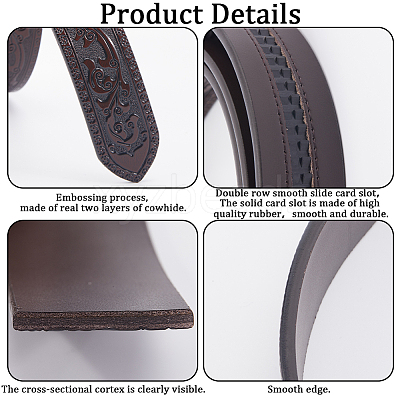 Cowhide Leather Men's Waist Belt Strap Accessories FIND-WH0111-498B-1