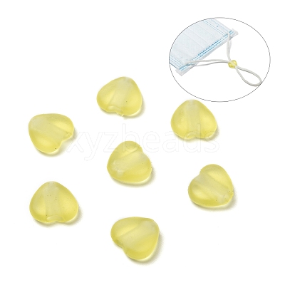 Heart Transparent PVC Plastic Cord Lock for Mouth Cover KY-D013-03E-1