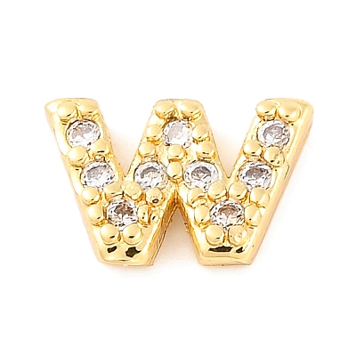 Rack Plating Brass Micro Pave Cubic Zirconia Cabochons KK-F874-04G-W-1