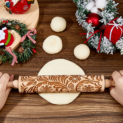 BeechWood Rolling Pin AJEW-WH0248-963-1