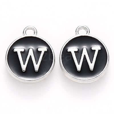 Platinum Plated Alloy Charms ENAM-S118-02W-P-1