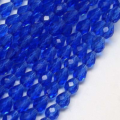 Glass Beads Strands EGLA-E010-8x12mm-13-1