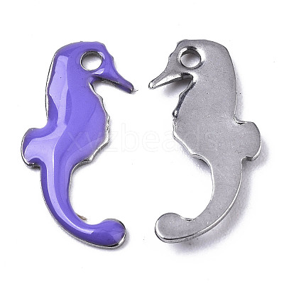 201 Stainless Steel Enamel Charms STAS-N088-17C-1