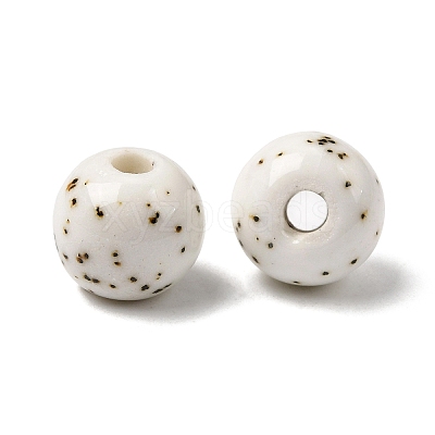 Speckled Round Handmade Ceramic Beads PR-NH0001-02A-1