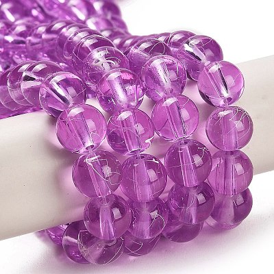 Drawbench Transparent Glass Beads Strands GLAD-Q012-8mm-18-1