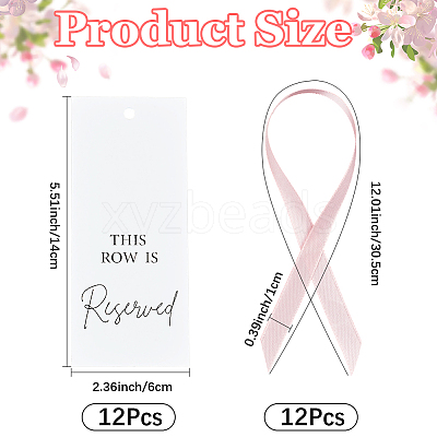 12Pcs Paper Seat Reserved Sign Hanging AJEW-SP0004-48B-1