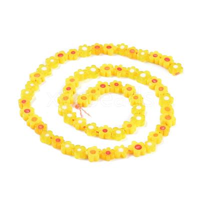 Handmade Millefiori Glass Bead Strands X-LAMP-J035-8mm-06-1