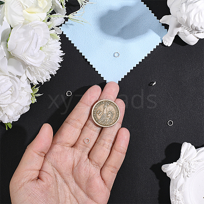 5Pcs 925 Sterling Silver Split Jump Rings STER-BBC0009-45A-1