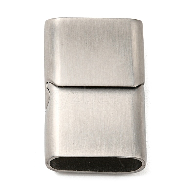 Tarnish Resistant Matte 304 Stainless Steel Magnetic Clasps STAS-K007-34-1