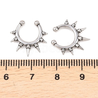 316 Stainless Steel Hoop Nose Rings AJEW-C044-05A-AS-1