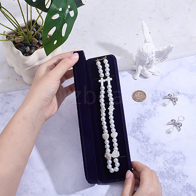 Velvet Necklace Gift Storage Boxes CON-BBC0001-30A-1