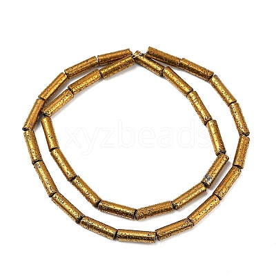 Electroplated Natural Lava Rock Beads Strands G-K388-03B-01-1