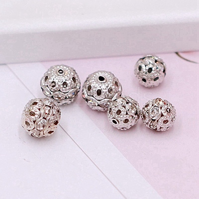 Alloy Rhinestone Beads CW-TAC0001-15A-01P-1