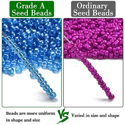 12/0 FGB Grade A Round Glass Seed Beads SEED-Q011-F515-1