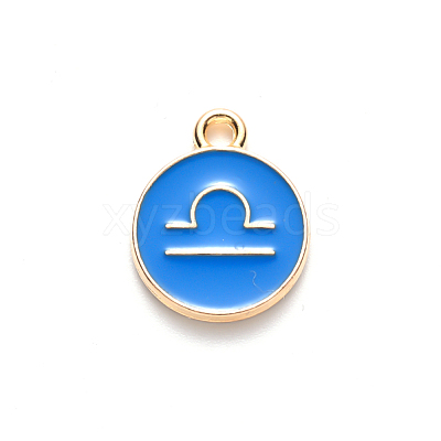 Alloy Enamel Pendants X-ENAM-S124-01B-02K-1