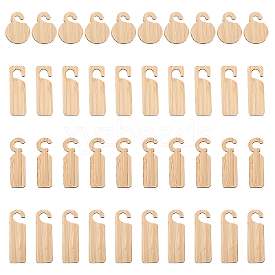 40Pcs 4 Style Blank Wood Plant Labels AJEW-CA0003-79-1