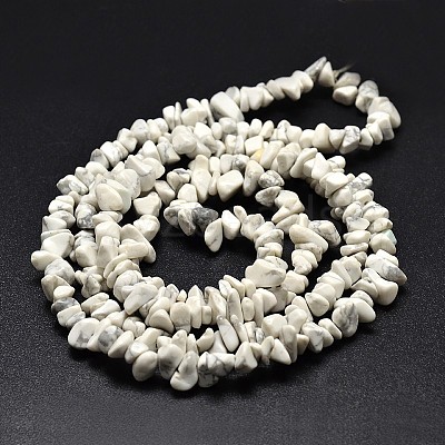 Chip Natural Howlite Beads Strands LS-G-N0134-11-1