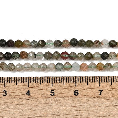 Natural Green Rutilated Quartz Beads Strands G-RM241221-B47-1