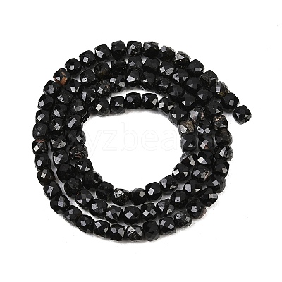 Natural Black Tourmaline Beads Strands X-G-P612-B01-01-1