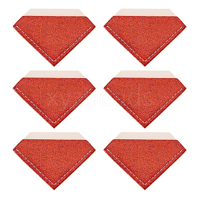 Glitter Imitation Leather Book Corner Protectors AJEW-TAC0038-03B-1