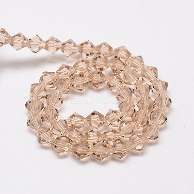 Imitate Austrian Crystal Bicone Glass Beads Strands X1-GLAA-F029-4x4mm-12-1