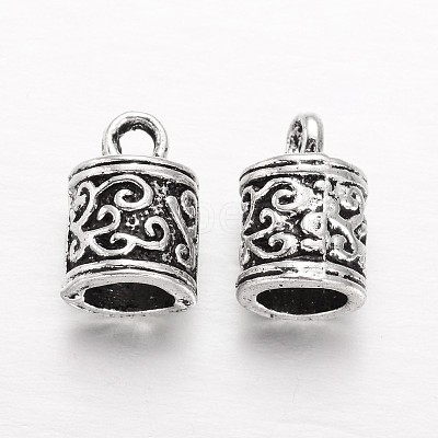 Tibetan Style Alloy Cord Ends X-PALLOY-L166-08AS-1