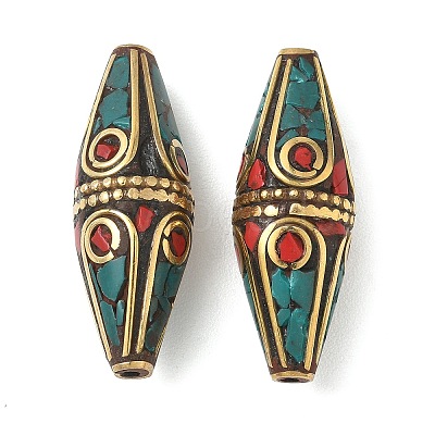 Handmade Tibetan Style Beads KK-Z157-09AG-01-1