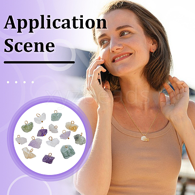 Natural Gemstone Pendants PALLOY-FG00001-1