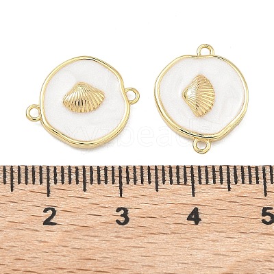 Ocean Brass Enamel Connector Charms KK-C251-05G-01D-1
