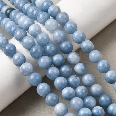Natural Dyed White Jade Beads Strands G-M402-C03-27-1