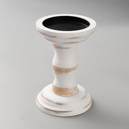 Wooden Candlestick LS-DIY-WH0308-813B-1