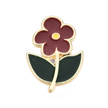 Flower Alloy Enamel Pins JEWB-N001-17B-G-1