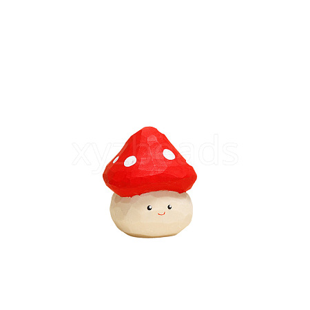 Wooden Carved Mushroom Display Decorations PW-WGCD3BB-01-1