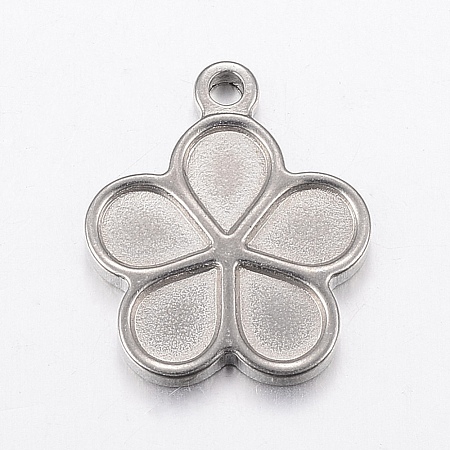 304 Stainless Steel Enamel Pendant Settings STAS-G172-65P-1