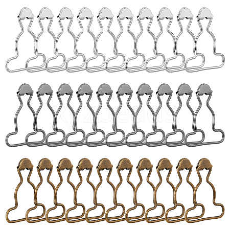 DICOSMETIC 30Pcs 3 Colors Adjustable Iron Belt Strap Buckles FIND-DC0004-66-1