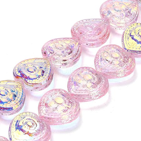 Electroplate Baking Paint Glass Beads Strands EGLA-K061-13A-AB04-1